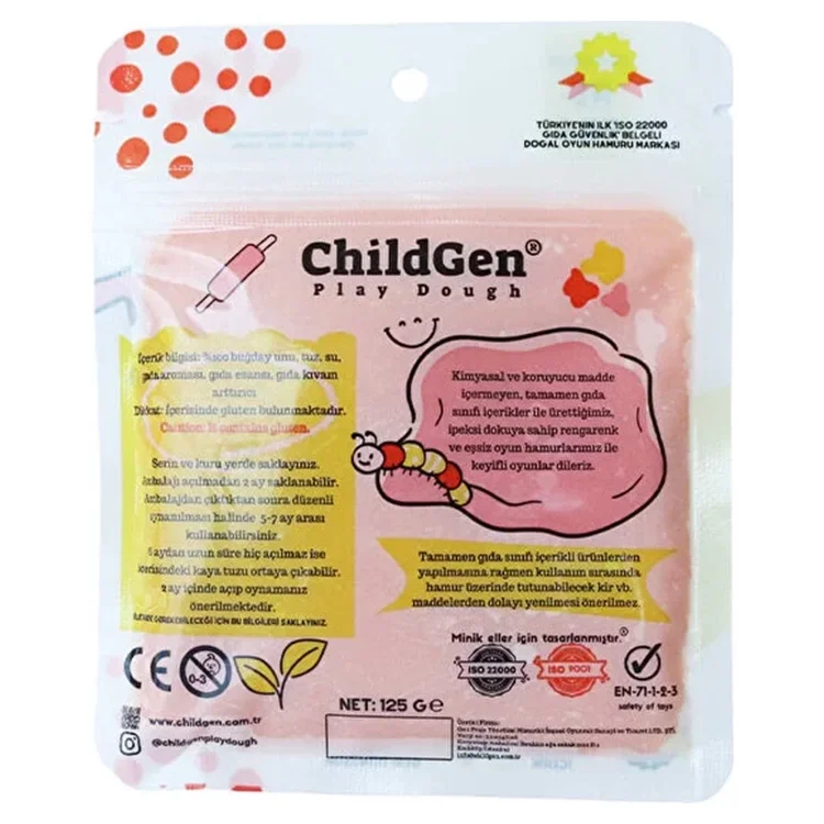 Childgen Doğal Oyun Hamuru Poşet 125 Gr. Turuncu