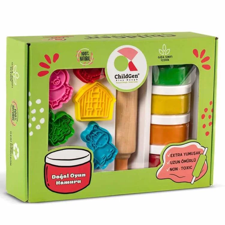 Childgen Doğal Oyun Hamuru Premıum Set - Çiftlik