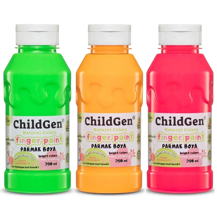 Childgen Parmak Boyası Yıkanabilir 3lü Neon Set 3x350 Ml