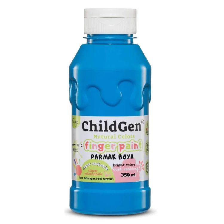 Childgen Parmak Boyası Yıkanabilir 3lü Set Mavi-yeşil-kırmızı 3x350 Ml
