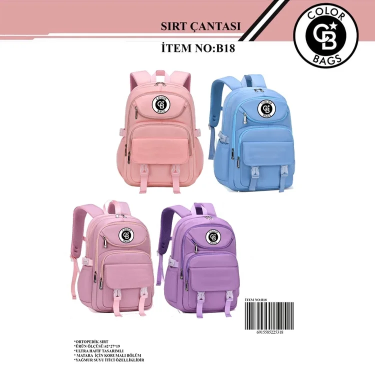 Color Bags Okul Çantasi 4 Renk B18