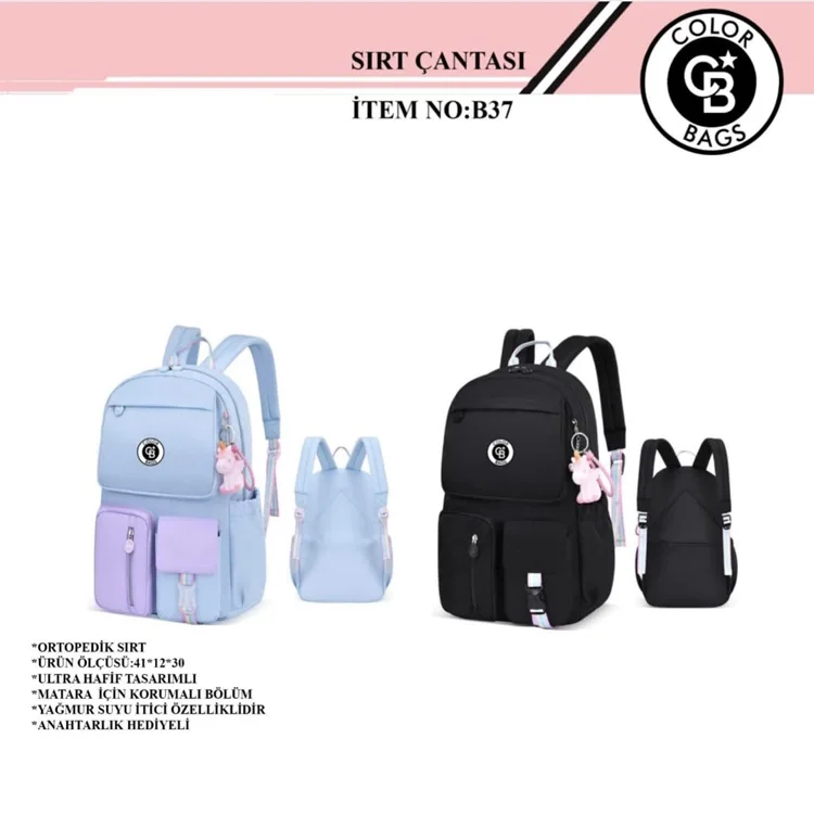 Color Bags Okul Çantasi 4 Renk B7