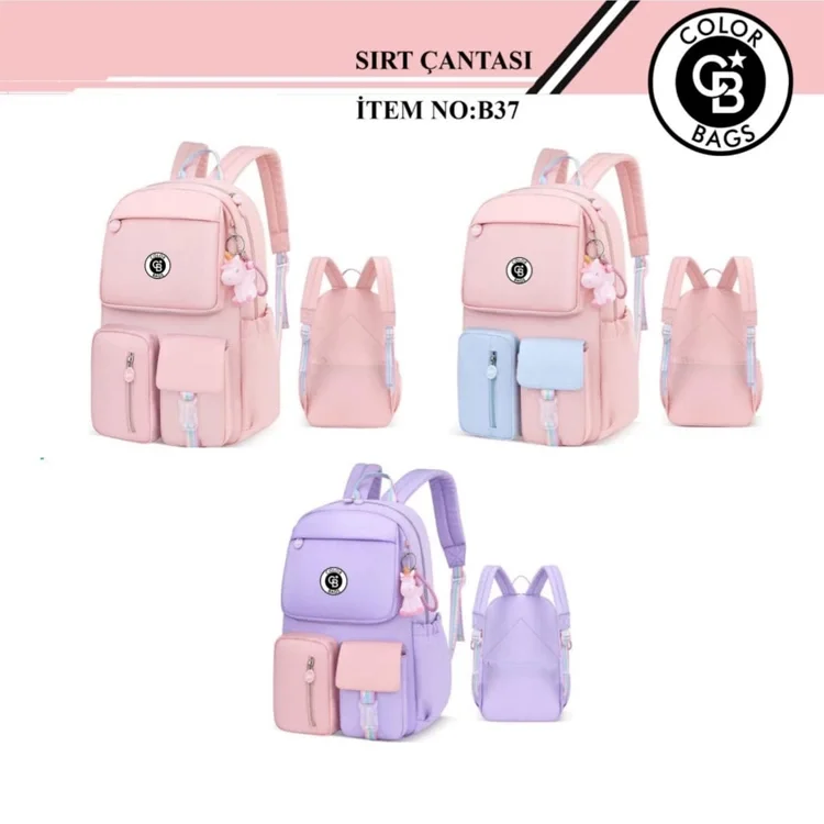 Color Bags Okul Çantası 5 Renk  B37