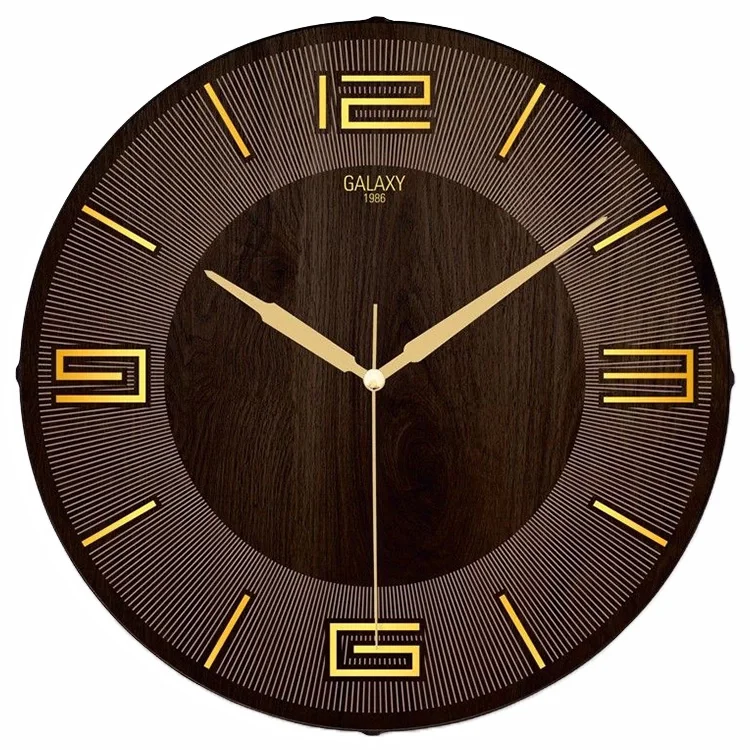 Galaxy Duvar Saati Exclucive Yaldızlı Cızgıl Kahve 1999-01