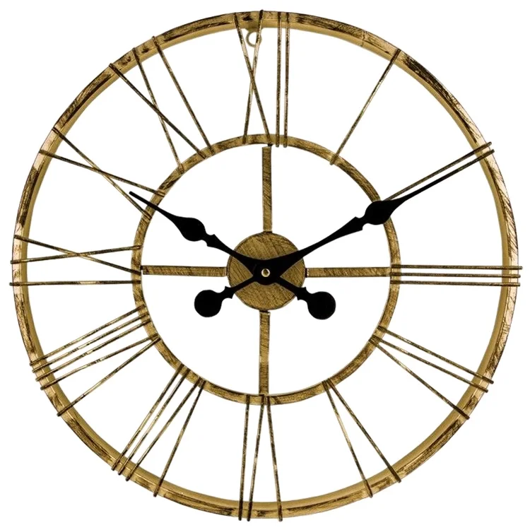 Galaxy Duvar Saati Gold Metal Çerçeve Dm-65-ak