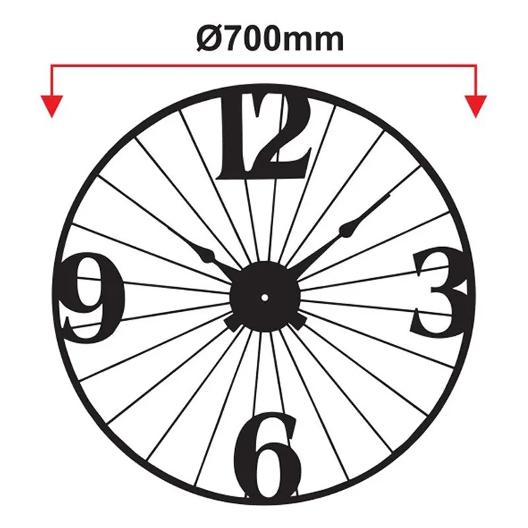 Galaxy Duvar Saati Gri Metal Dm-110-gk