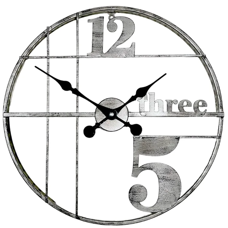 Galaxy Duvar Saati Gri Siyah Metal Dm-70-gk