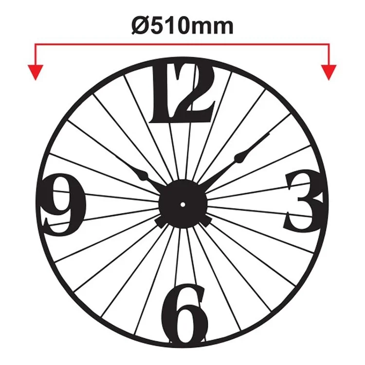 Galaxy Duvar Saati Siyah Metal Çerçeve 2 Dm-60-k
