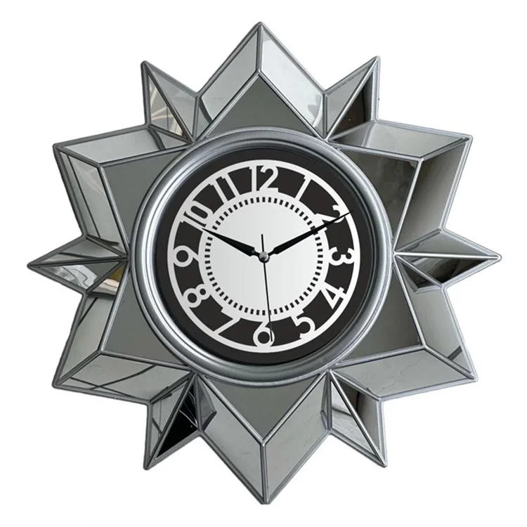 Galaxy Duvar Saati Yıldız Siyah Pleksi Ayna Siyah 743-kk