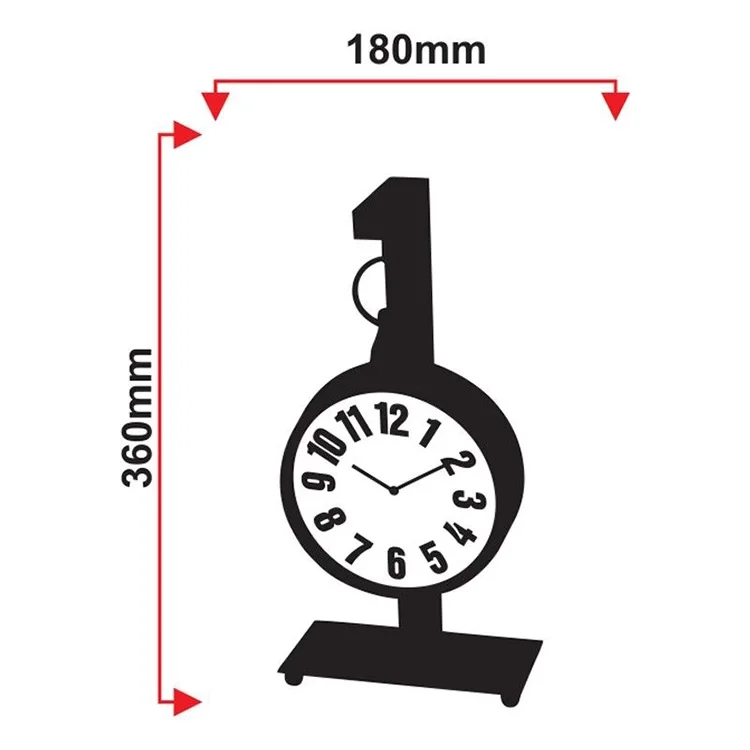 Galaxy Masa Saati Ayaklı Gold Sıyah 18 * 37 Cm Ayp-832-ak