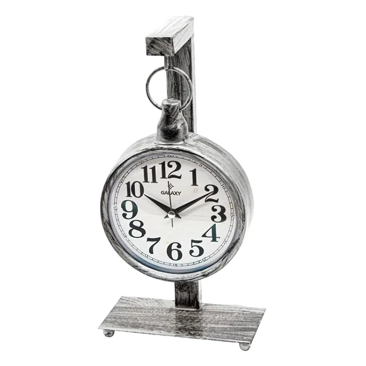 Galaxy Masa Saati Ayaklı Gri Siyah 18 * 37 Cm  Ayp-832-gk