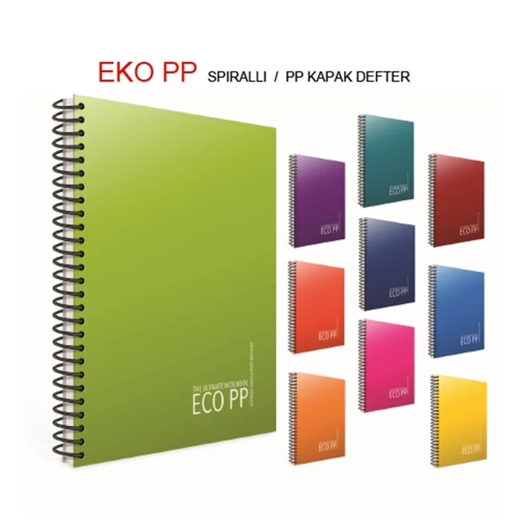 Gıpta Eko A4 Spiralli Pp Kapak Defter 80 Yaprak Kareli 2030