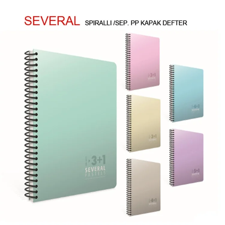 Gıpta Several A4 Spiralli Pp Kapak Defter 5+1 200 Yaprak 5381