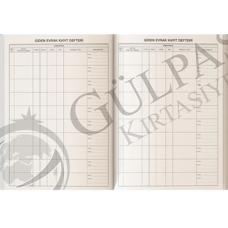 Gülpaş Giden Evrak Defteri Suni Deri Ciltli 100 Yaprak 353