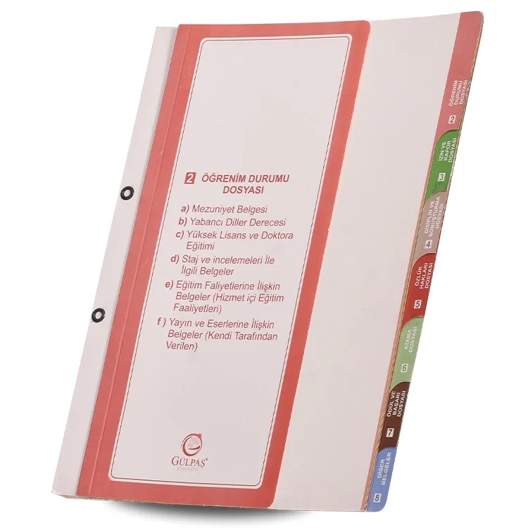 Gülpaş Özlük Dosya İçi 8 Li İç 699