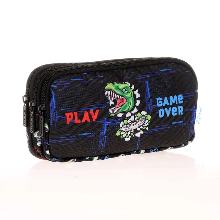 Kaukko Kids Love 3 Bölmeli Kalem Çantası Sweet Dinosaur L8131