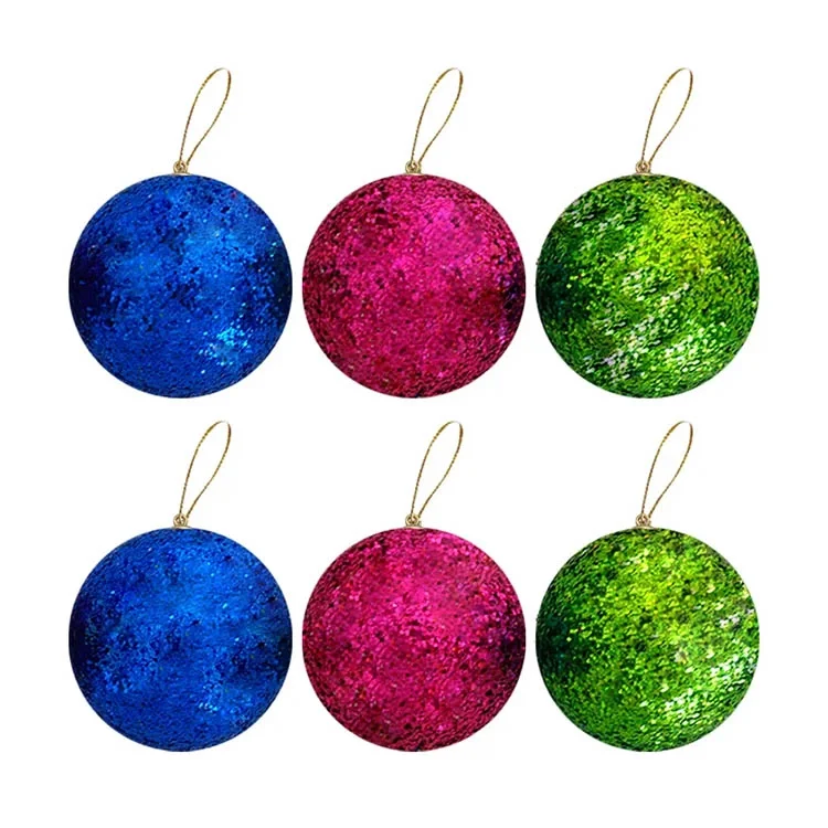 Kikajoy Yılbaşı Ağaç Süsü 5 Cm Simli Strafor 6lı 2006605 Ybs