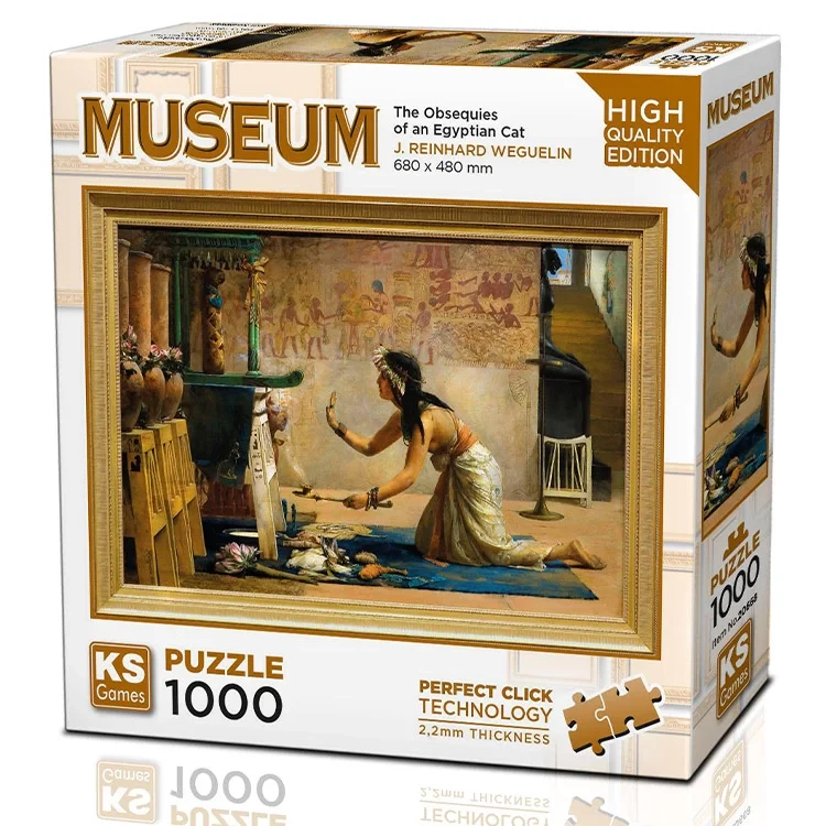 Ks Games Puzzle Yetişkin 1000 Parça The Obsequies Of An Egyptian Cat 20668 Ksgm