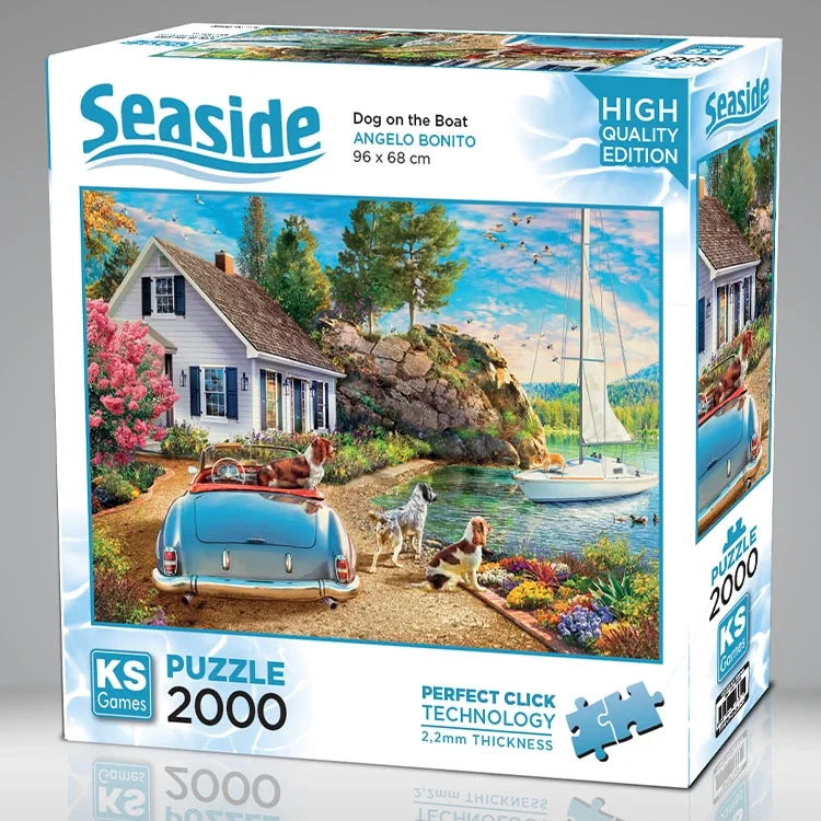 Ks Games Puzzle Yetişkin 2000 Parça Dog On The Boat 22537 Ksgm