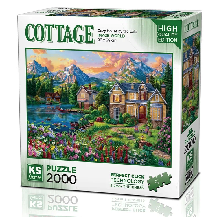 Ks Games Puzzle Yetişkin 2000 Parça Parça Cozy House By The Lake 22522 Ksgm