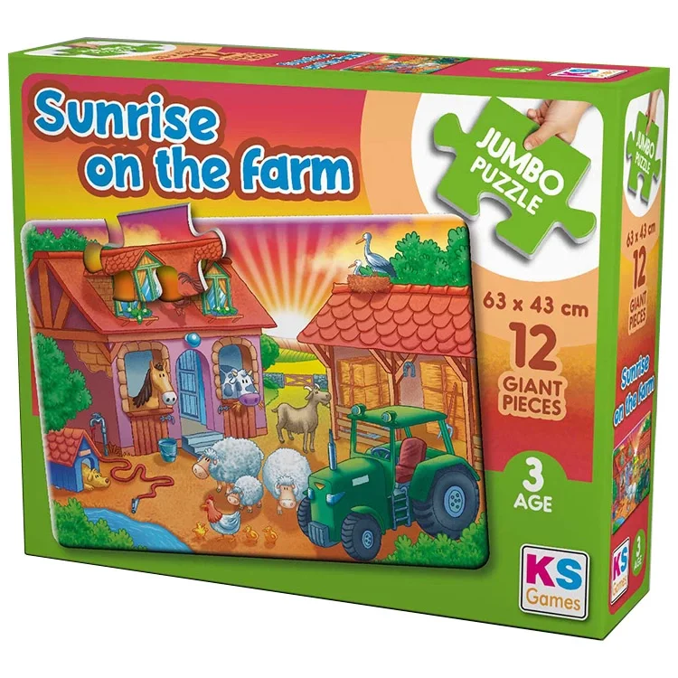 Ks Games Puzzle 12 Parça Sunrise On The Farm Jumbo Jp-31005 Ksgm