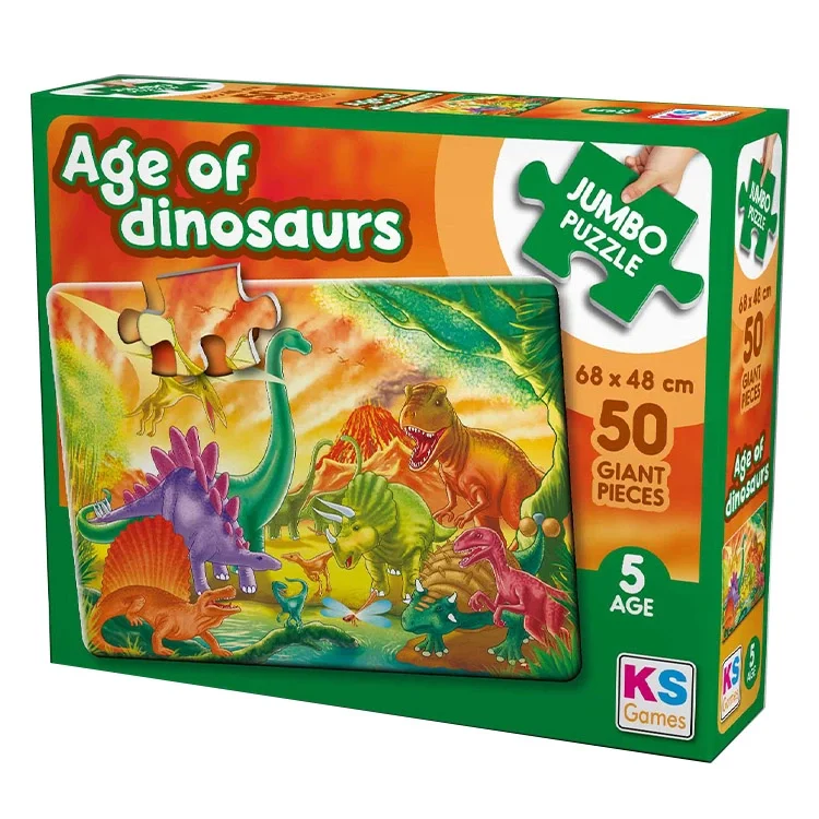 Ks Games Puzzle 50 Parça The Age Of Dinosaurs Jumbo Jp-31012  Ksgm