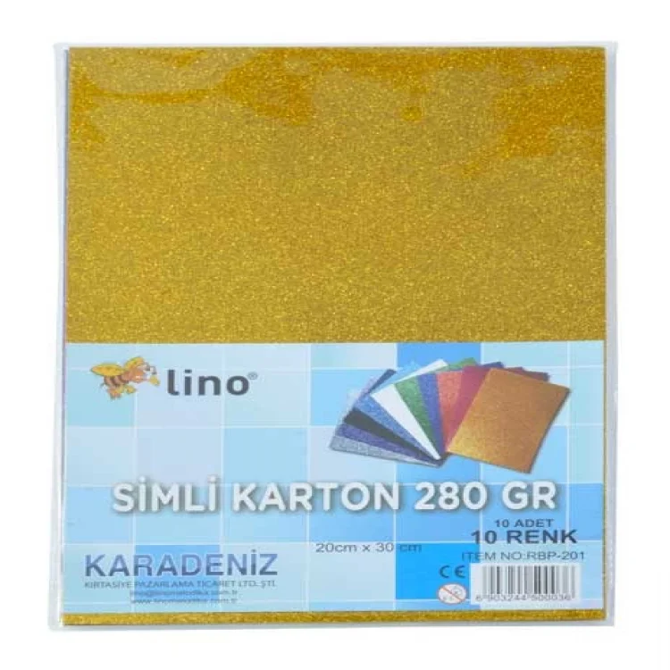 Lino Simli Karton 20*30 Cm 250 Gr 10lu Karışık Renk Rbp-301