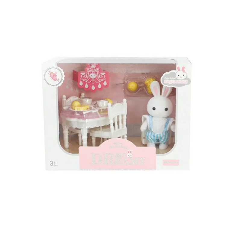 Mega 6621-3 Bay Dream Mini Tavşan Yemek Masası Seti 332808 Oyck
