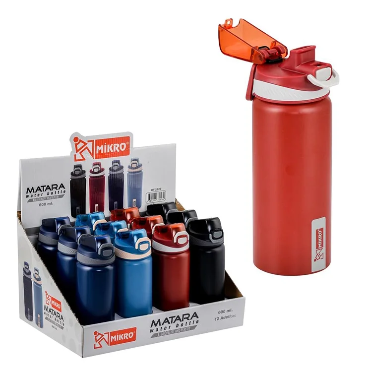 Mikro Aliminyum Matara 600 Ml Mt-2520-12 Shnk