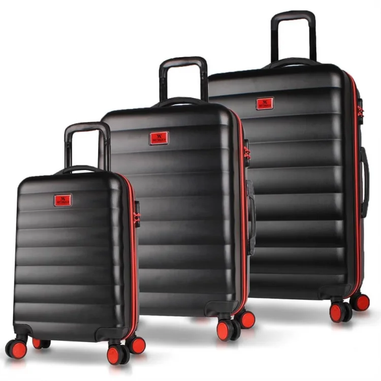 My Valice Colors Abs Kabin Orta Ve Büyük Boy Siyah 3lü Valiz Seti