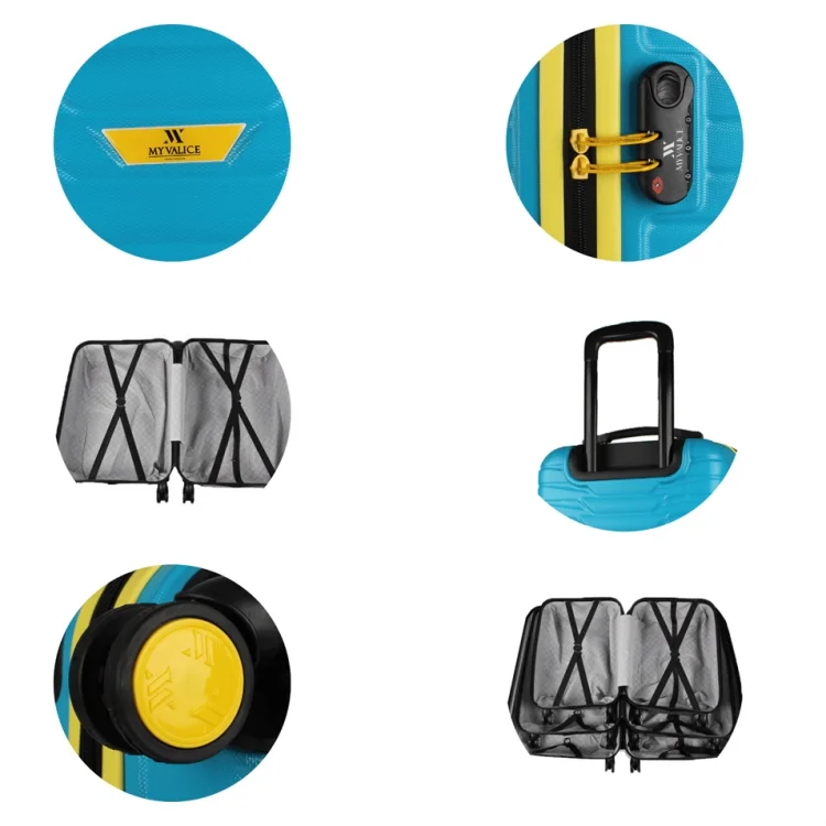 My Valice Croc Abs Kabin Orta Ve Büyük Boy Turkuaz 3lü Valiz Seti