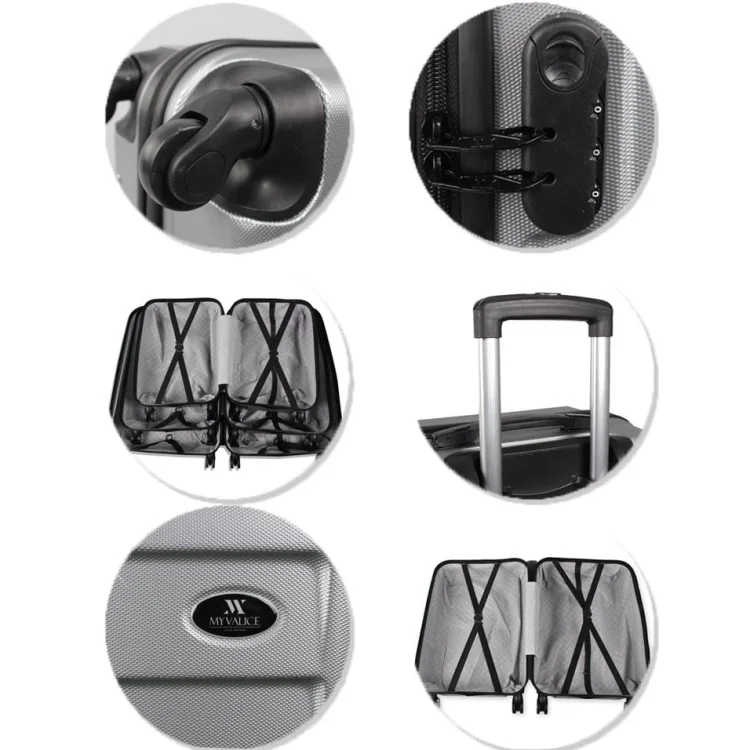 My Valice Ruby Abs Kabin Orta Ve Büyük Boy Bordo 3lü Valiz Seti