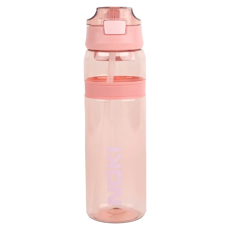 Noki Su Matarası Tritan Pipetli Kapak Silikon Bantlı 850 Ml. T-0120