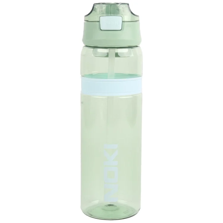 Noki Su Matarası Tritan Pipetli Kapak Silikon Bantlı 850 Ml. T-0120