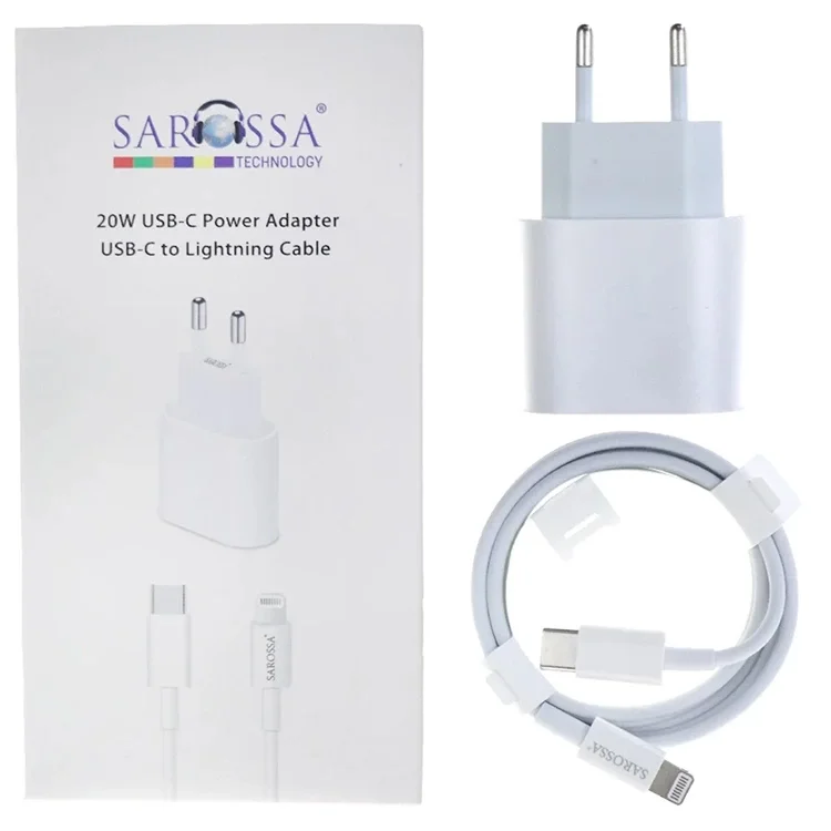Sarossa S480 Pd Şarj Seti 20w Type-c &amp; Lightning Elku