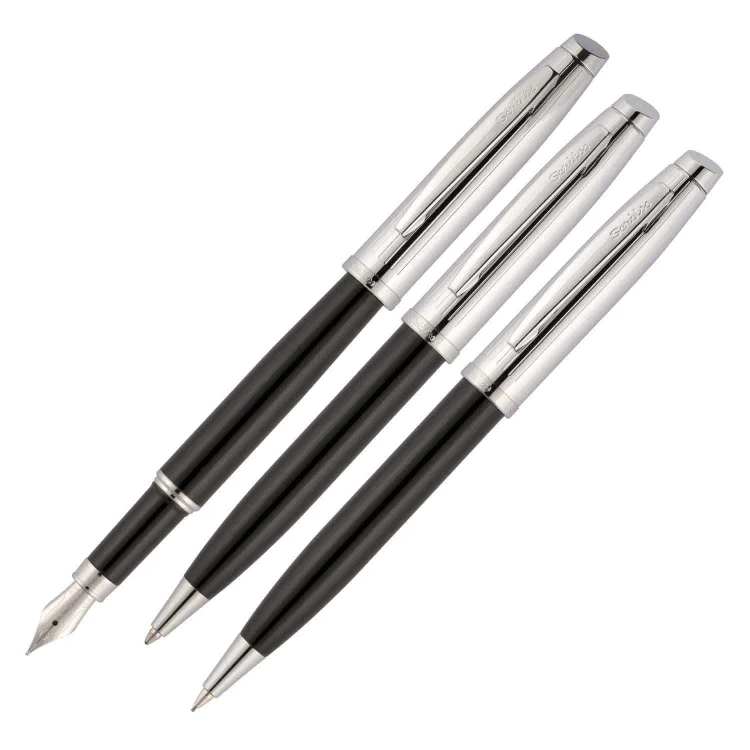 Scrikss 39 3lü Takım Kalem Siyah Krom