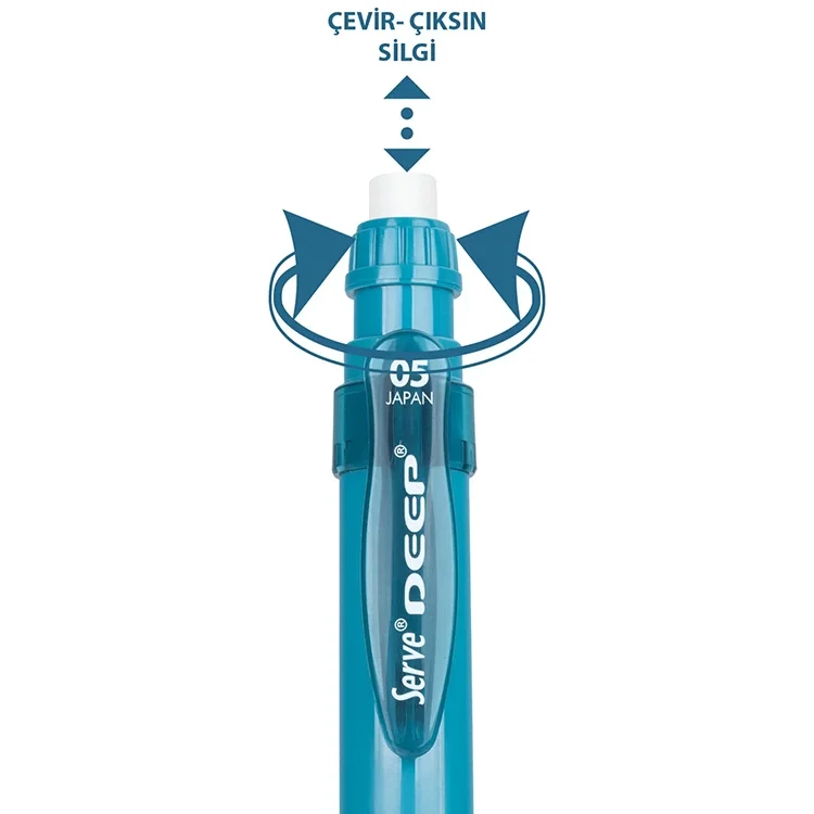 Serve Deep Mekanık Kurşun Kalem 05 Mm Okyanus Mavi Sv-deep-05-om