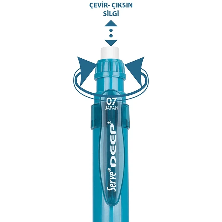 Serve Deep Mekanık Kurşun Kalem 07 Mm Okyanus Mavi Sv-deep-07-om