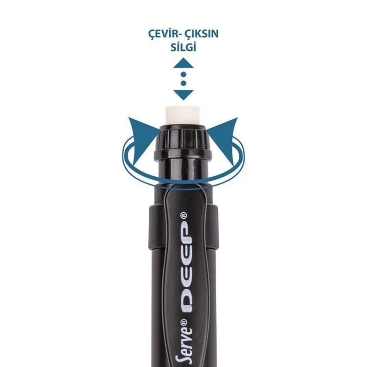 Serve Deep Versatil Kalem 0.7 Mm Metalik Mr Siyah Sv-deep-07-msyh