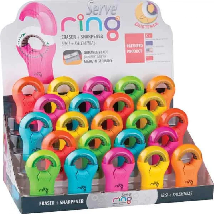 Serve Ring Silgili Kalemtraş Pet Stand 23lü Sv-rıng23dp