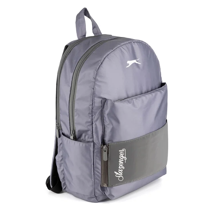 Slazenger Sırt Çantası Gri Önü Gümüş Bant Detaylı Paraşüt 23146