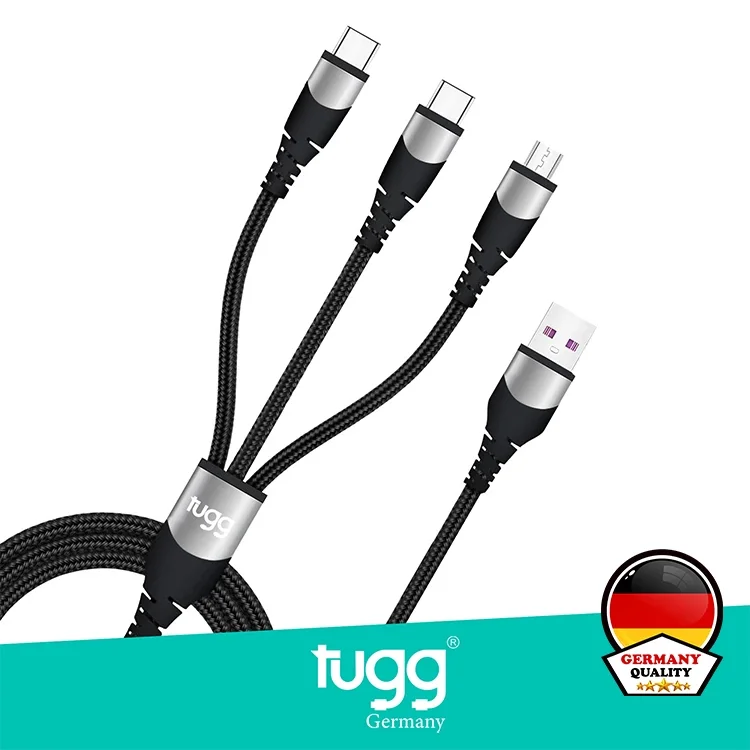 Tugg Germany Şarj Kablosu 3ü 1 Arada Usb Çoklu Type-c+iphone+micro 104626