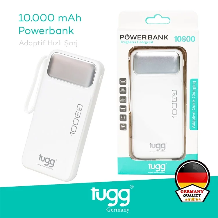 Tugg Germany Power Bank 10.000mah. Beyaz 123402