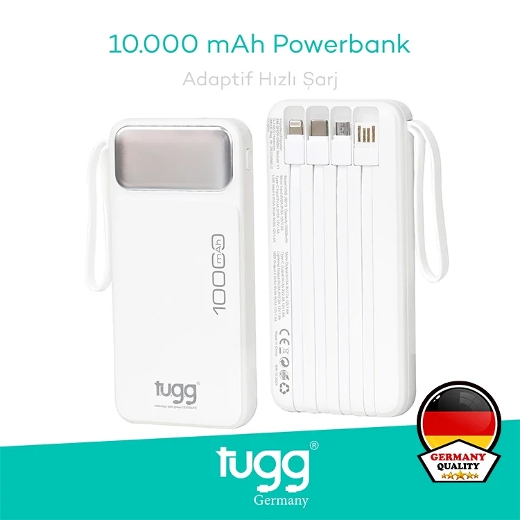 Tugg Germany Power Bank 10.000mah. Beyaz 123402
