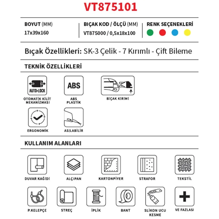 Vip-tec Tzx Falçata Profosyonel Plastik Vt875101