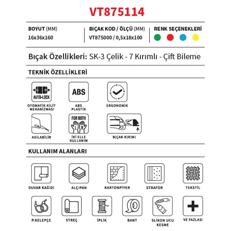 Vip-tec Tzx Falçata Profesyonel Büyük Plastik Vt875114