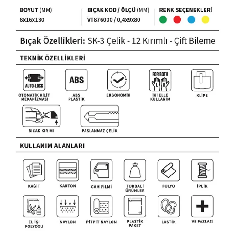 Vip-tec Tzx  Falçata Plastik 9 Mm Vt875119