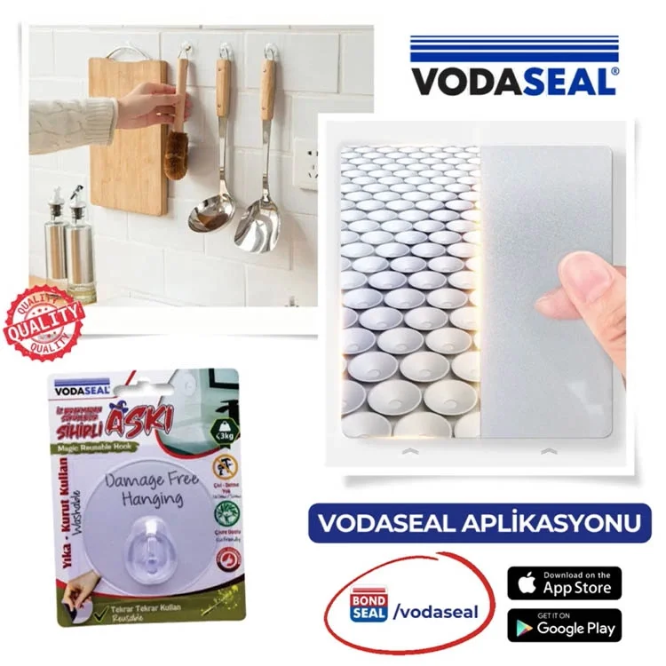 Vodaseal Sihirli Askı Yuvarlak Şeffaf_78 0509