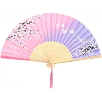 Beluga Yelpaze Bambu Krem Kiraz Çiçekli 260372 *10