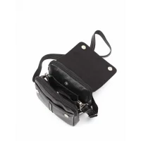 Aka El Ve Omuz Çantası 260-2 Floter Siyah Deri